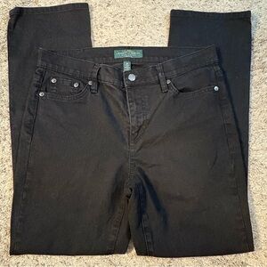 Lauren Ralph Lauren Women's Black Straight Jeans